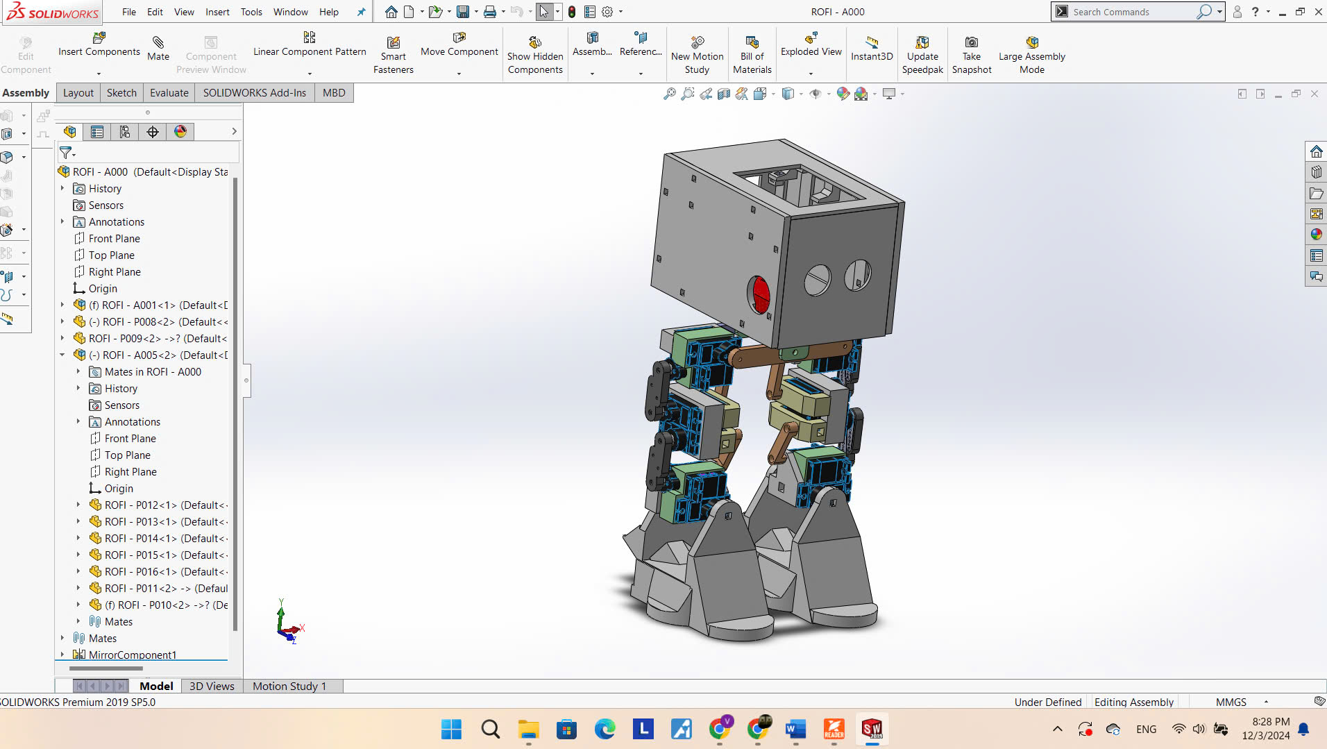 ROFI双足机器人3D模型
