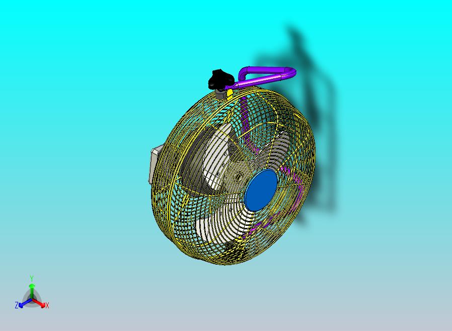 USB小风扇的CATIA模型