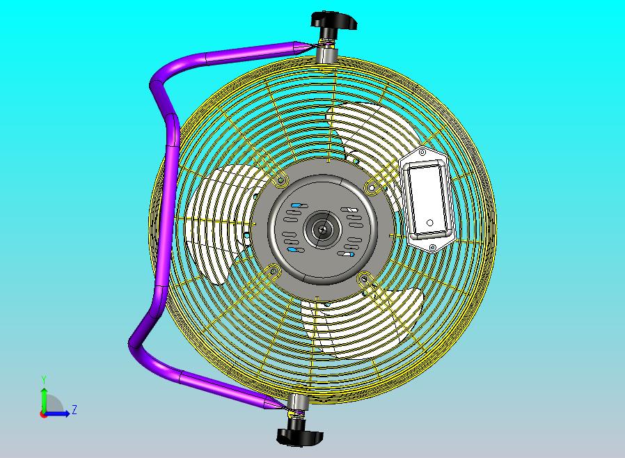 USB小风扇的CATIA模型
