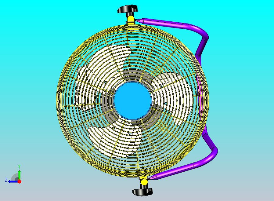 USB小风扇的CATIA模型