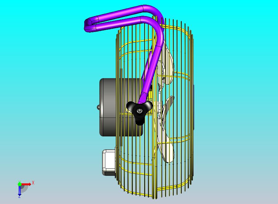 USB小风扇的CATIA模型
