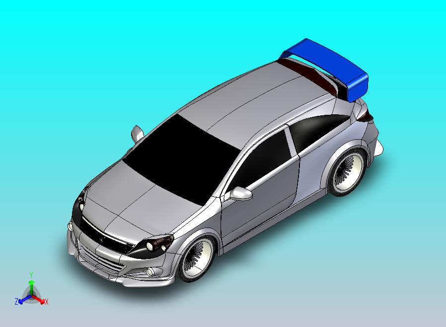 带复合材料尾翼的跑车