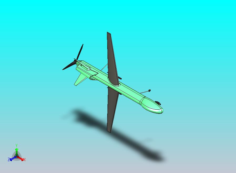 尾推式固定翼无人机