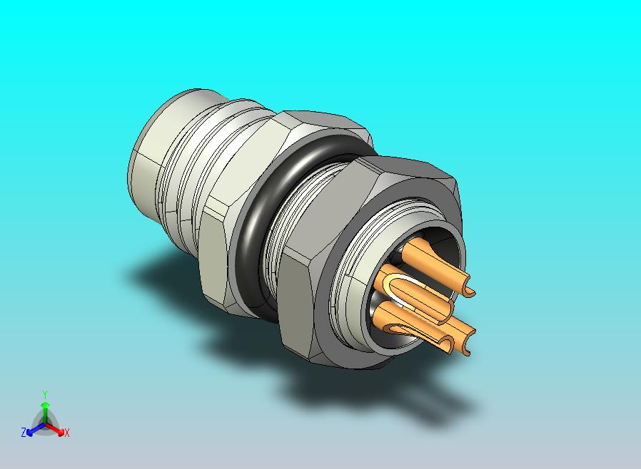 面板安装插头M8x1 Mal