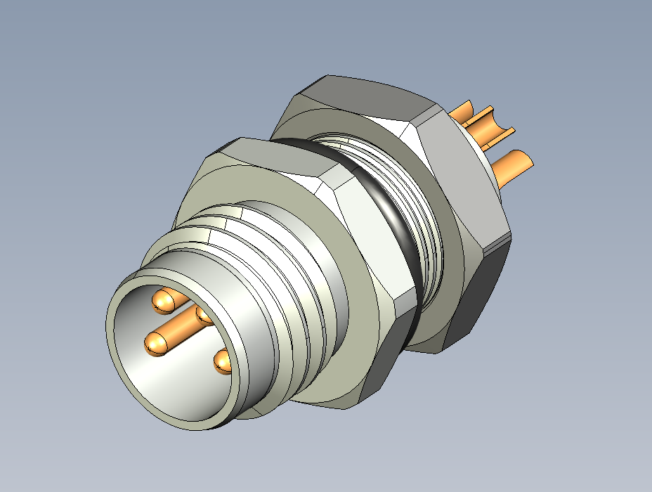 面板安装插头M8x1 Mal