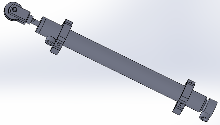 克拉克叉液压缸（带前脚和后固定）25x18.5x270 mm