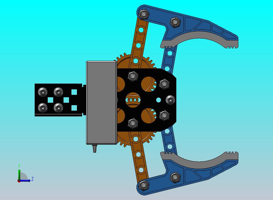 齿轮式机械爪模型
