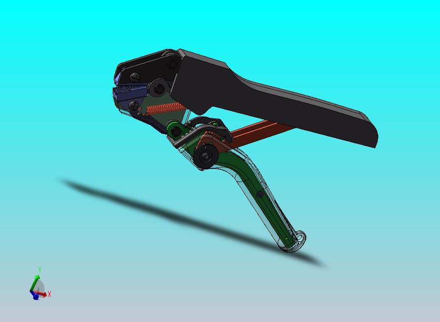 弹簧复位剥线钳模型