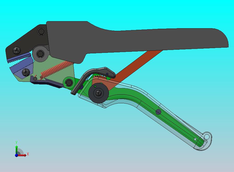 弹簧复位剥线钳模型