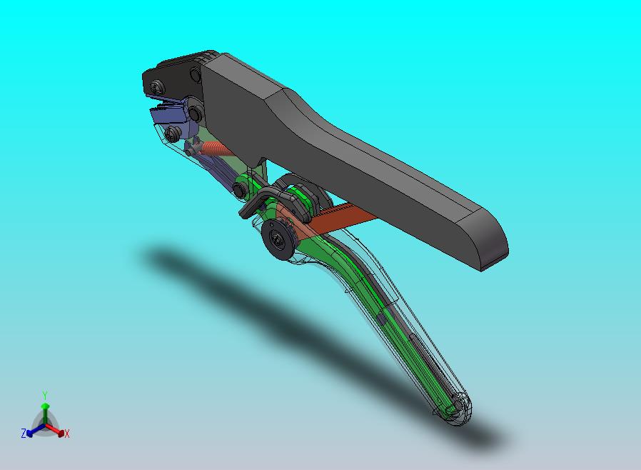 弹簧复位剥线钳模型