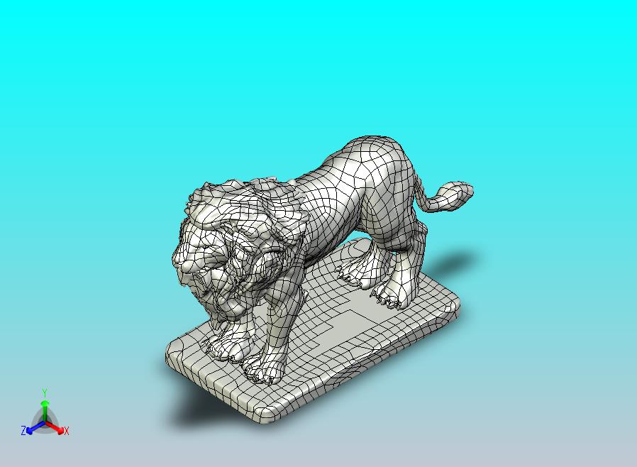 狮子雕像CATIA模型
