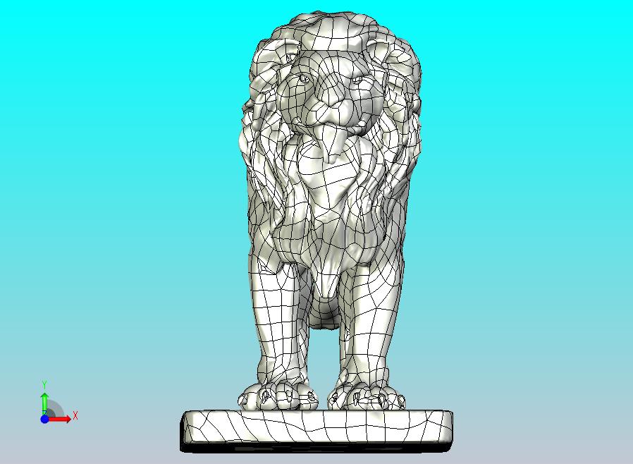 狮子雕像CATIA模型