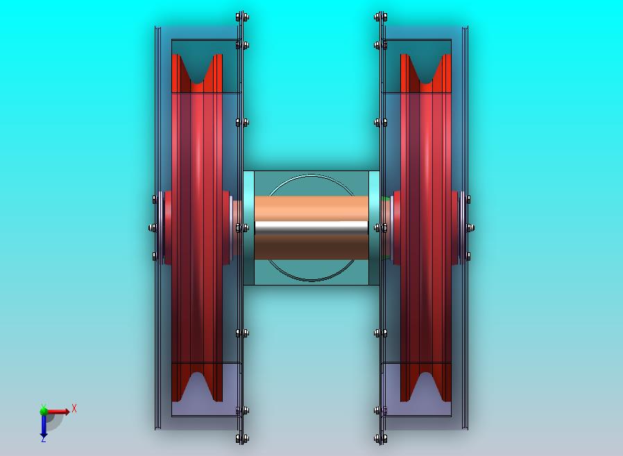 双滑轮重载吊钩