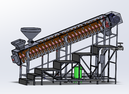 U型斜螺旋输送机