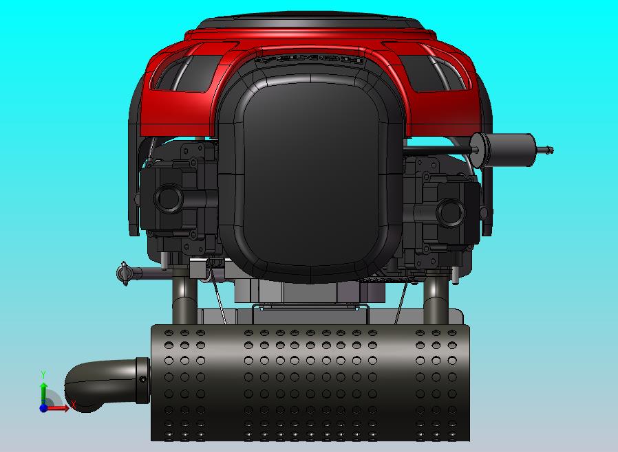 带防尘罩的柴油发动机模型
