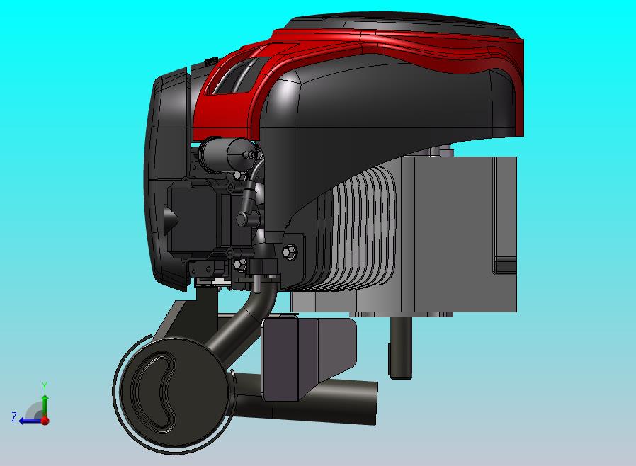 带防尘罩的柴油发动机模型