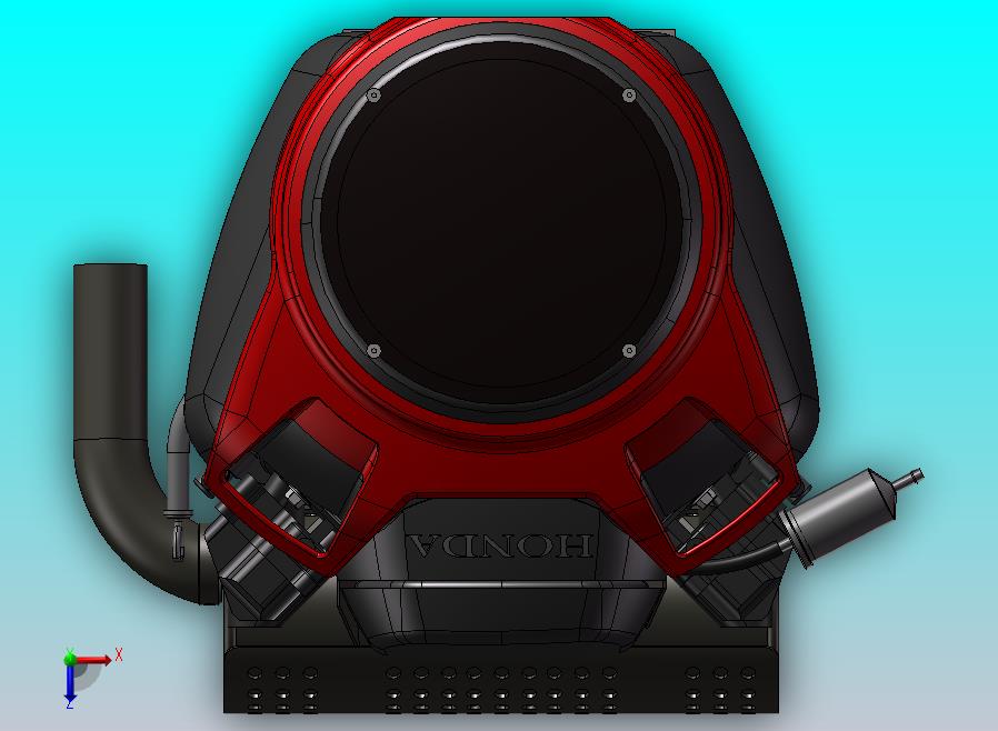 带防尘罩的柴油发动机模型