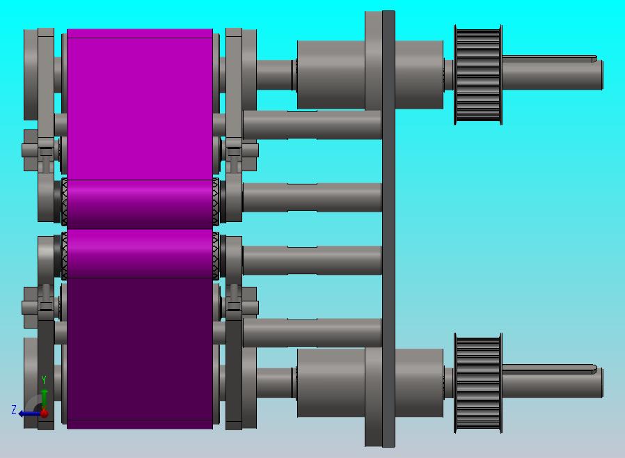 对夹皮带输送机构