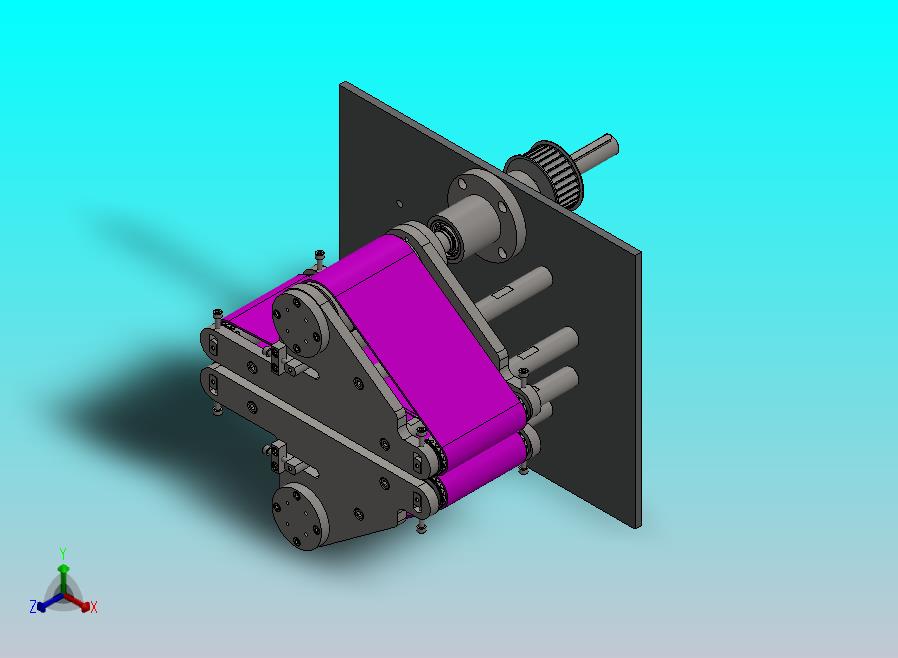 对夹皮带输送机构