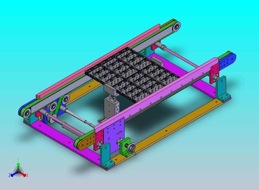 可变间距宽度可调平皮带线