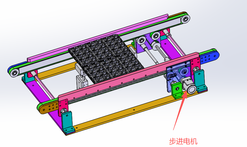 可变间距宽度可调平皮带线