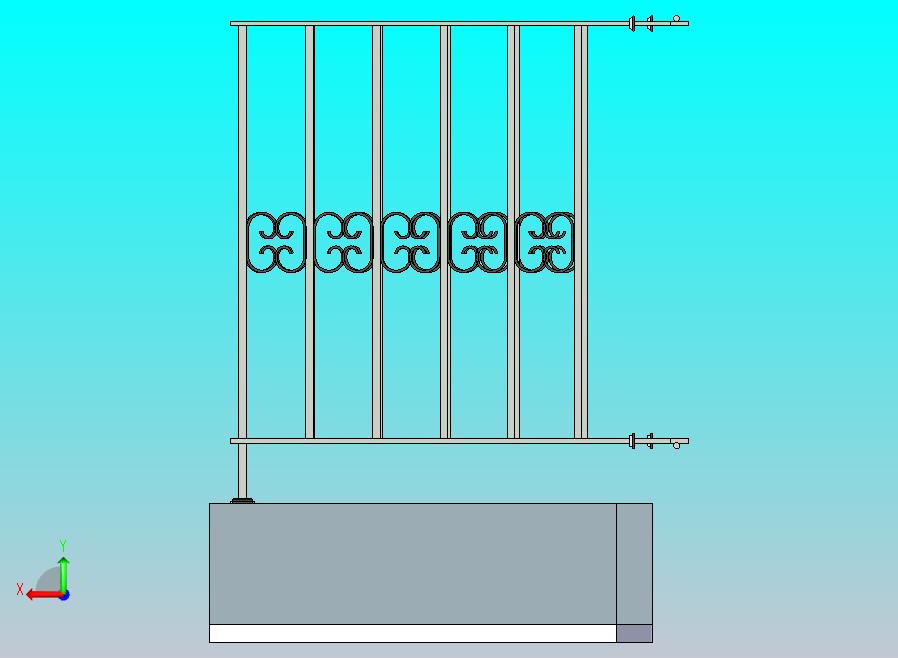 铁艺阳台，配以锻造装饰