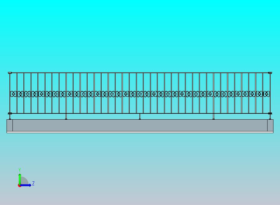 铁艺阳台，配以锻造装饰