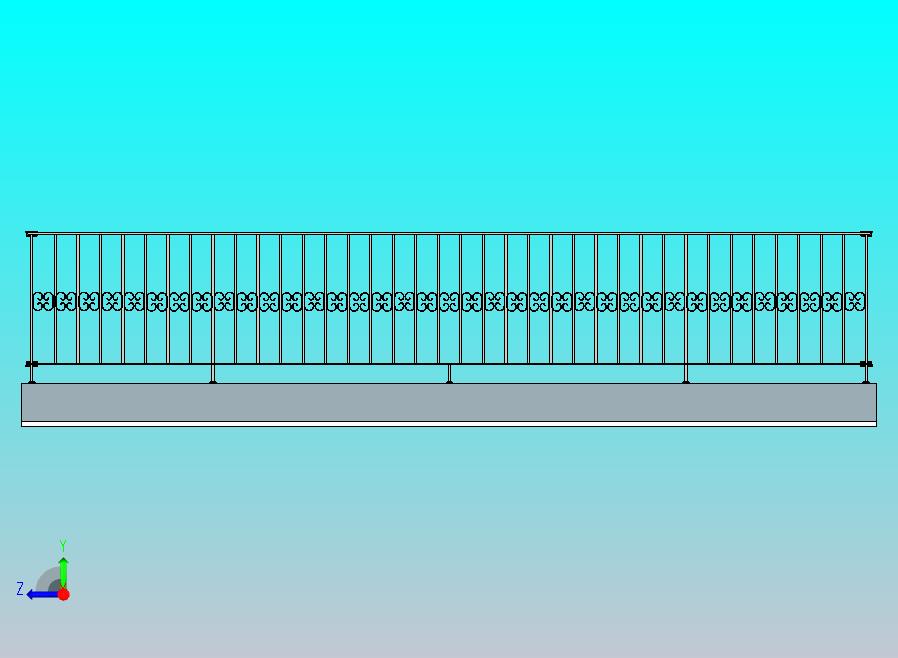 铁艺阳台，配以锻造装饰