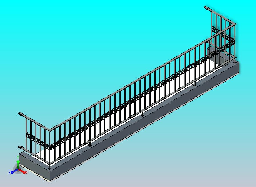 铁艺阳台，配以锻造装饰