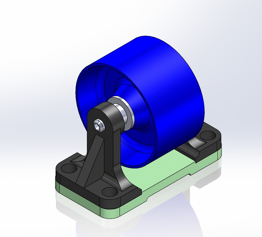 带安装座的 V 型槽滚轮