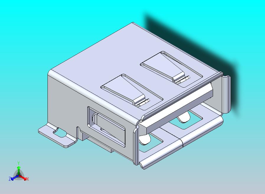 USB 2.0 A型全SMT焊尾