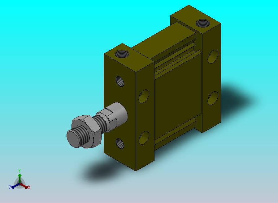 MDUB50-35短程压缩活塞缸模型图