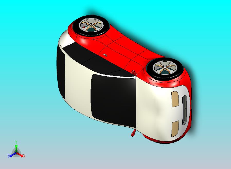 双人小汽车外壳