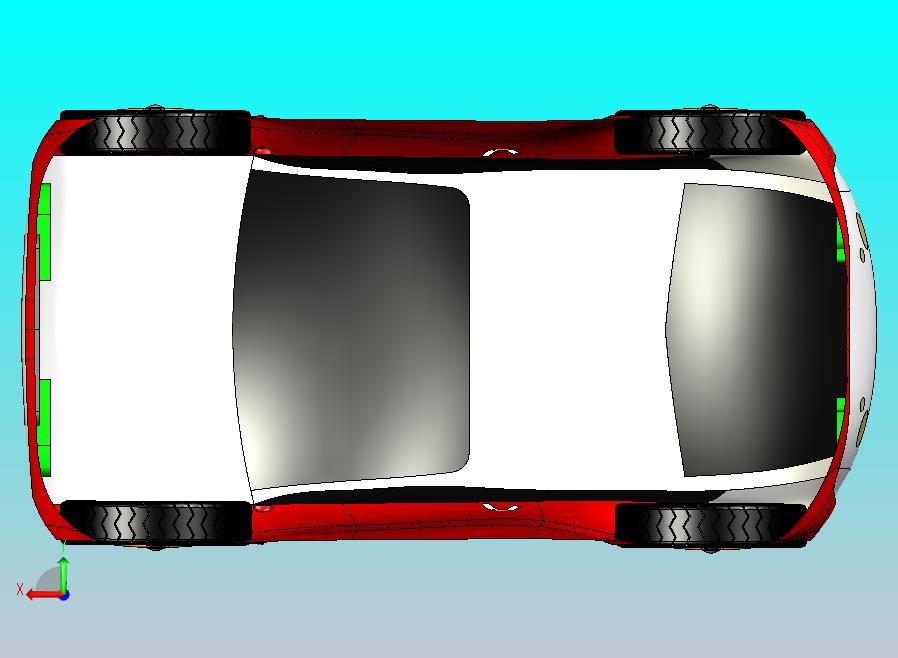 双人小汽车外壳