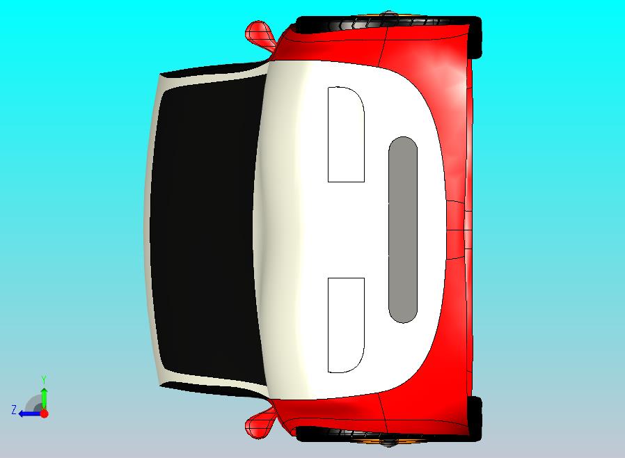 双人小汽车外壳