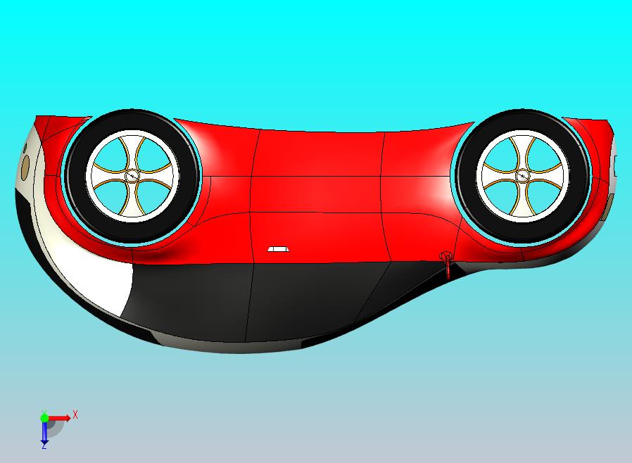 双人小汽车外壳