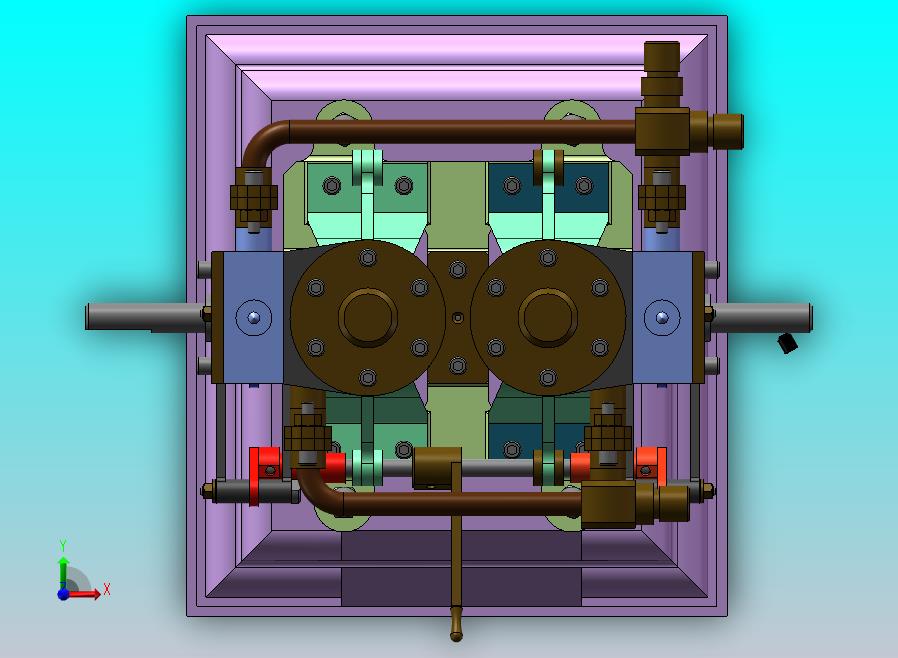 双缸蒸汽机模型