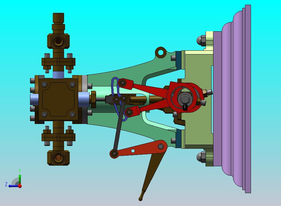 双缸蒸汽机模型