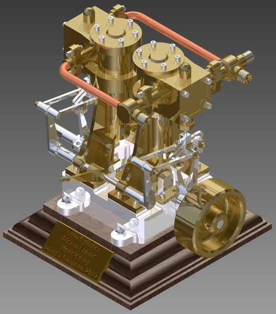 双缸蒸汽机模型