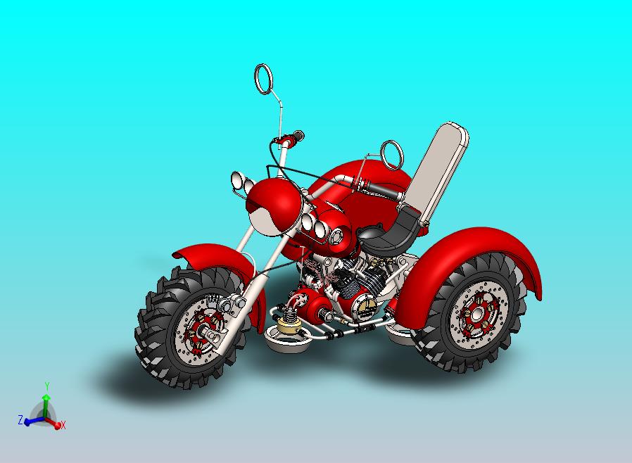 三轮摩托车模型