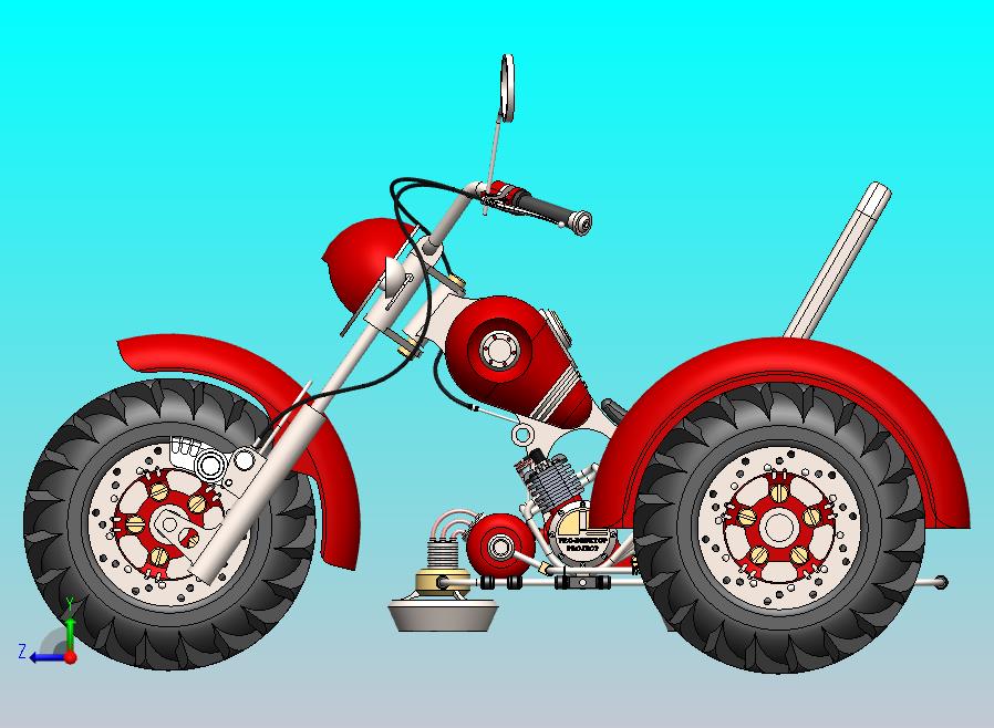 三轮摩托车模型