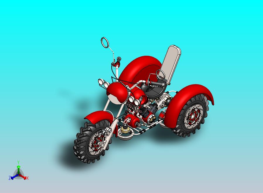 三轮摩托车模型