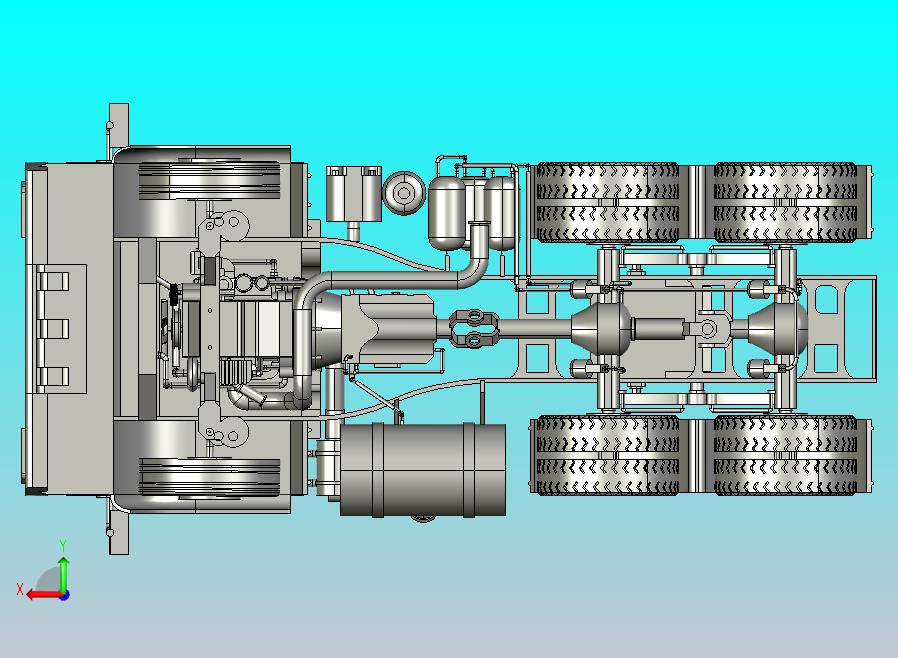 重型集装箱卡车货车半挂车车头模型