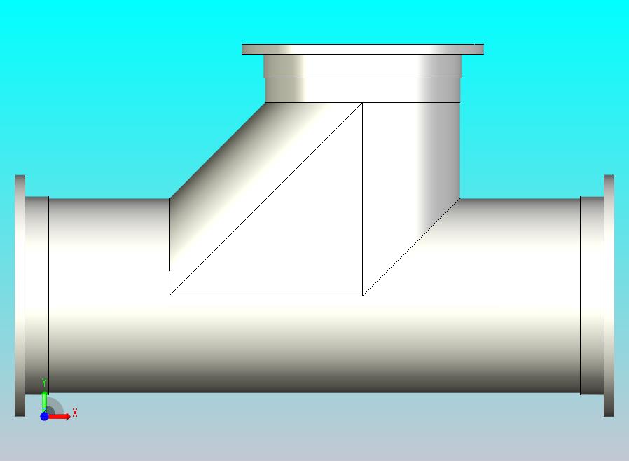 带法兰的管道三通