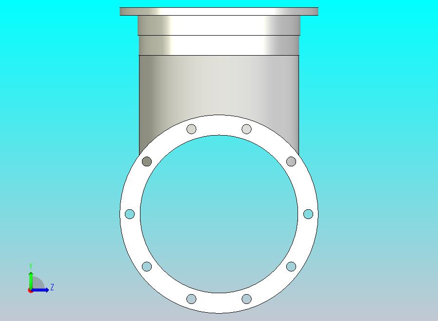 带法兰的管道三通