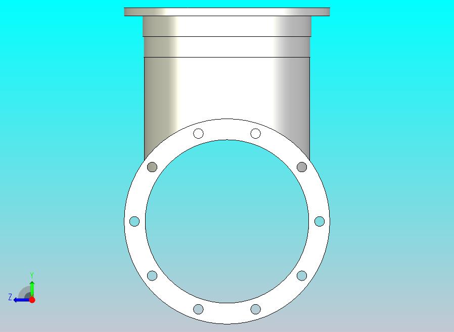 带法兰的管道三通