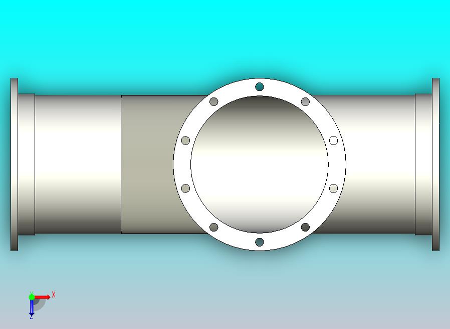 带法兰的管道三通