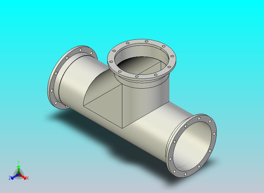 带法兰的管道三通