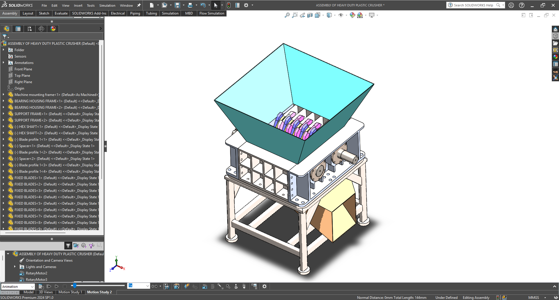 重型塑料破碎机