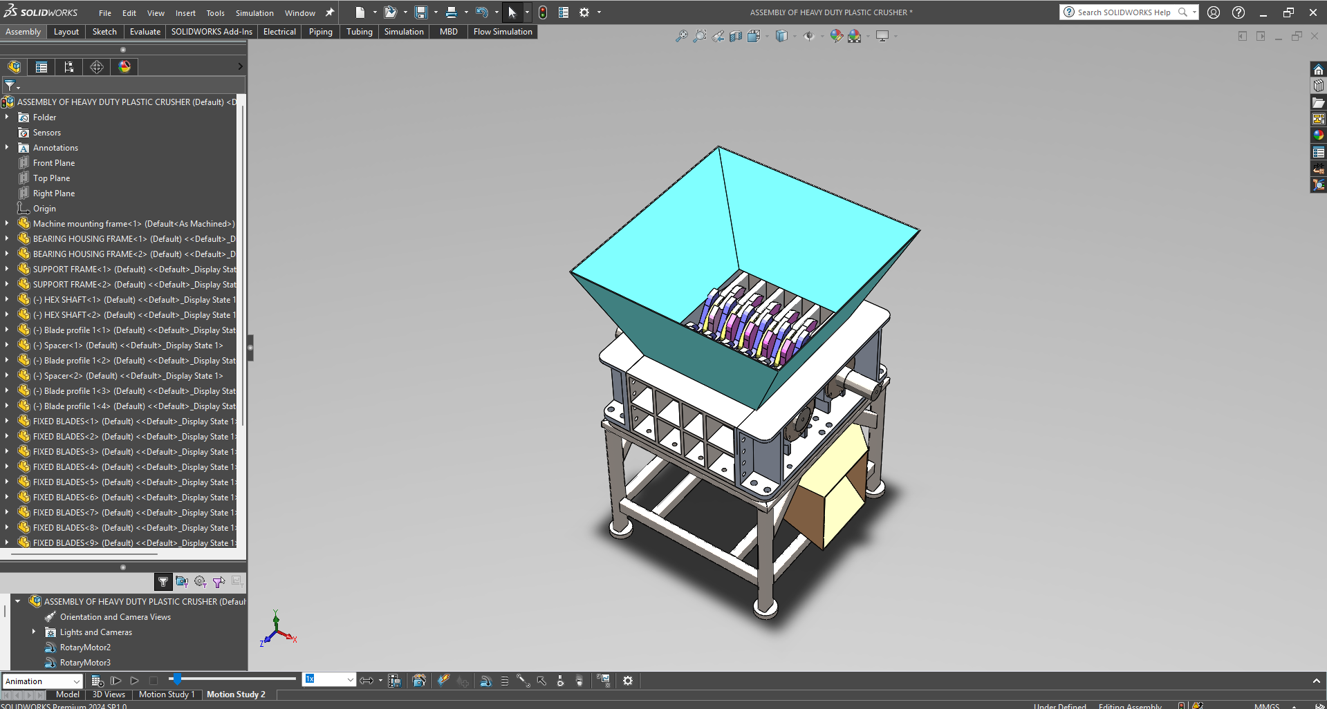 重型塑料破碎机
